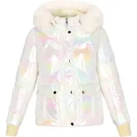 Mymo Chaqueta de invierno rosa / blanco