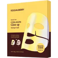Eqqualberry - Set de Mascarillas Faciales con Colágeno Collagen Glow up Hydrogel Mask