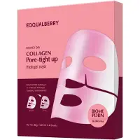 Eqqualberry - Set de Mascarillas Faciales con Colágeno Collagen Pore-tight up Hydrogel Mask Set