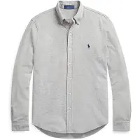 Ralph Lauren para hombre. 710654408019 Camisa de piqué ultraligera gris (S), Casual, Algodón, Manga larga, outlet 202