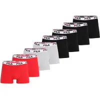 FILA Calzoncillo boxer gris claro / rojo / negro / blanco