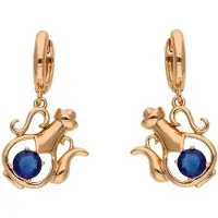 NAEMI Pendientes navy / oro