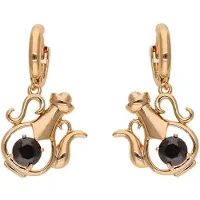 NAEMI Pendientes oro / negro