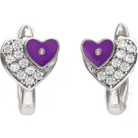 Gaya Pendientes lila / plata / transparente
