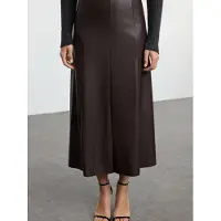 Trendyol Falda marrón oscuro