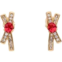 NAEMI Pendientes oro / rojo
