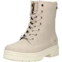 Mustang Botines con cordones crema