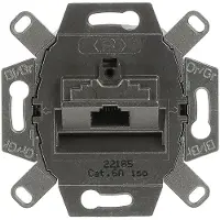 Busch-Jaeger Inserto para caja SAE Cat. 6, 1x - RJ45 8 (8) Salida de datos 6A (IEC) gris 0218/11-101