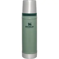 Stanley The Legendary Classic Bottle 20oz, Hammertone Green 10-11345-042 botella térmica con tapón vertedor y vaso, 590 ml