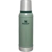 Stanley The Legendary Classic Bottle 1QT, Hammertone Green 10-11346-091 botella térmica con tapón vertedor y vaso, 940 ml