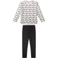 Sanetta Pijama grafito / negro / blanco perla