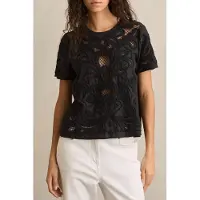 Reiss Floral Cut Out Top Black Talla: 4 | Blusas Outlet | Mujer | Negro