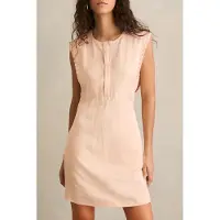 Reiss Craft Stitched Sleeveless Dress Peach Talla: 8 | Mini Vestidos Outlet | Mujer | Naranja