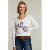 River Woods Off White Crew Neck T-shirt Talla: XS | Manga Larga Outlet | Mujer | Blanco