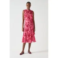 Lk bennett Sk Rhoda Tiered Skirt Pink Talla: 10 | Faldas Midi Outlet | Mujer | Rosa