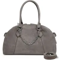 Les Visionnaires Odette Cozy Chain Bolsa de hombro Piel natural 38 cm gris