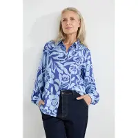Josephine & Co Armand Blouse Ocean Blue Print Talla: 42 | Manga Larga Outlet | Mujer | Azul