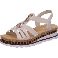 Rieker Sandalias 'Sandalette Damen V7949 90 Textil in beige' beige