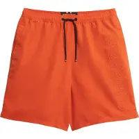 Superdry para hombre. M3010246A Bañador bordado Premium de 43,2 cm naranja (L), Beachwear, Poliéster Reciclado, Sostenible, outlet