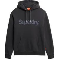 Superdry para hombre. M2014025A Sudadera con capucha con logotipo Core City negro (M), Casual, Algodón, outlet 2026.