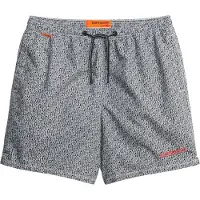 Superdry para hombre. M3010241A Bañador con estampado integral negro (XXL), Beachwear, Poliéster Reciclado, Sostenible, outlet 2026