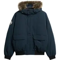 Superdry para hombre. M5011930A Cazadora bómber de pelo sintético Everest marino (S), Casual, Poliéster, Sostenible, outlet 2026.
