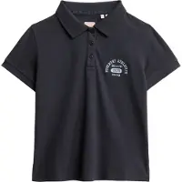 Superdry para mujer. W6011869A Polo ajustado 90s marino (S), Casual, Algodón, Manga corta, outlet 2026.