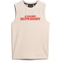 Superdry para mujer. W6011834A Camiseta ajustada gráfica Sport Luxe rosa (M), Casual, Algodón, Sin mangas / Tirantes, outlet 2026.