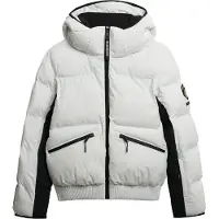 Superdry para mujer. WS110179A Chaqueta Bomber Ski con Capucha blanco (L), Casual, Poliéster, outlet 2026.