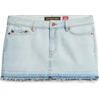 Superdry para mujer. W7210317A Minifalda vaquera azul (28), Casual, Algodón, Denim, outlet 2026.