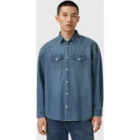 AllSaints Fenton Shirt Vintage Indigo Talla: XL | Manga Larga Outlet | Hombre | Azul