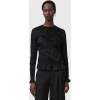 AllSaints Nyla Ls Top Black Talla: 2 | Manga Larga Outlet | Mujer | Negro