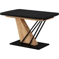 Vicco Mesa de comedor Fenaro Negro/Roble dorado 120-160 x 80 cm extensible, Model 58018