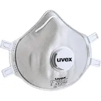 Uvex silv-Air, clase 2322, modelo 8762322. Mascarilla antipolvo fino con válvula, filtro FFP3, 15 unidades