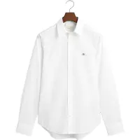 Gant para hombre. 3240171 Camisa Slim Fit De Popelina Elástica blanco (3XL), Casual, Algodón, Manga larga, outlet 2026.