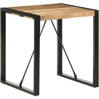Syfax Mesa de comedor madera maciza de mango rugosa 70x70x75 cm