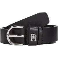 Tommy Hilfiger Cinturón 'Essential Effortless' negro / plata