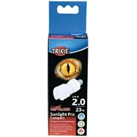 Trixie Sunlight Pro Compact 2.0, lámpara compacta UV, dimensiones 60 × 152 mm, 23 W