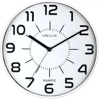 Unilux Reloj De Pared Blanco Silencioso Con Pila Incluida 285 Cm
