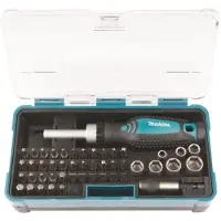 Makita Juego de puntas de trinquete de 47 piezas, 25 mm, 1/4" (B-36170)