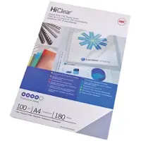 GBC CE0124 HiClear Tapas de encuadernacion | A4 | 240 micras | completamente transparentes | 100 unidades