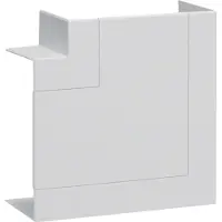 Hager , placa angular, modelo BR651305H9016, para conexión a cajas BR/A/S, con entrada OT80mm, color blanco tráfico