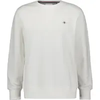 Gant para hombre. 2006065 Sudadera Shield de cuello redondo blanco roto (M), Casual, Algodón, outlet 2026.
