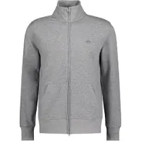 Gant para hombre. 2008006 Sudadera Shield con cremallera gris (M), Casual, Algodón, Manga larga, outlet 2026.