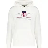Gant para hombre. 2047082 Sudadera con capucha Archive Shield blanco (XL), Casual, Algodón, Manga larga, outlet 2026.