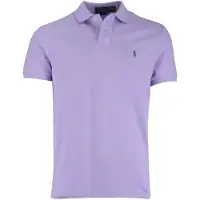 Ralph Lauren para hombre. 710680784441 El icónico polo de piqué lila (M), Casual, Algodón, Manga corta, outlet 2026.
