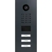 DoorBird D2103V, resolución 720p, ángulo de visión de 140°, alcance de 10 metros, visión nocturna por infrarrojos, color negro