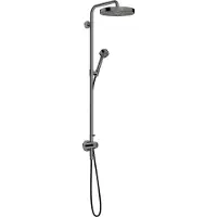 Hansgrohe AXOR One, columna de ducha con termostato y ducha de techo de 280 mm, 1 chorro, empotrada, acabado cromo pulido