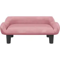 vidaXL Cama para perros, color rosa, 70x40x24 cm, de terciopelo
