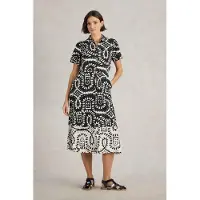 White Stuff Rua Jersey Shirt Dress Black Print Talla: 24 REGULAR | Vestidos Midi Outlet | Mujer | Negro